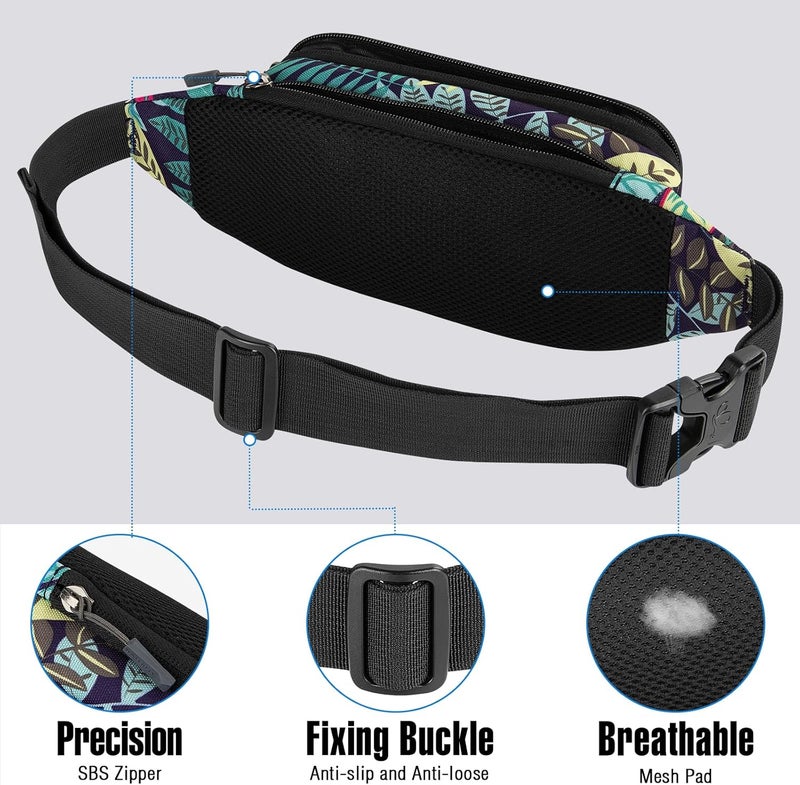 WATERFLY Fanny Pack Waist Bag: Small Hip Pouch Bum Bag Fannie Pack Phanny Fannypack Waistpack Bumbag Beltbag Sport Slim Fashionable for Jogging Hiking Hiker Woman Man - Image 4