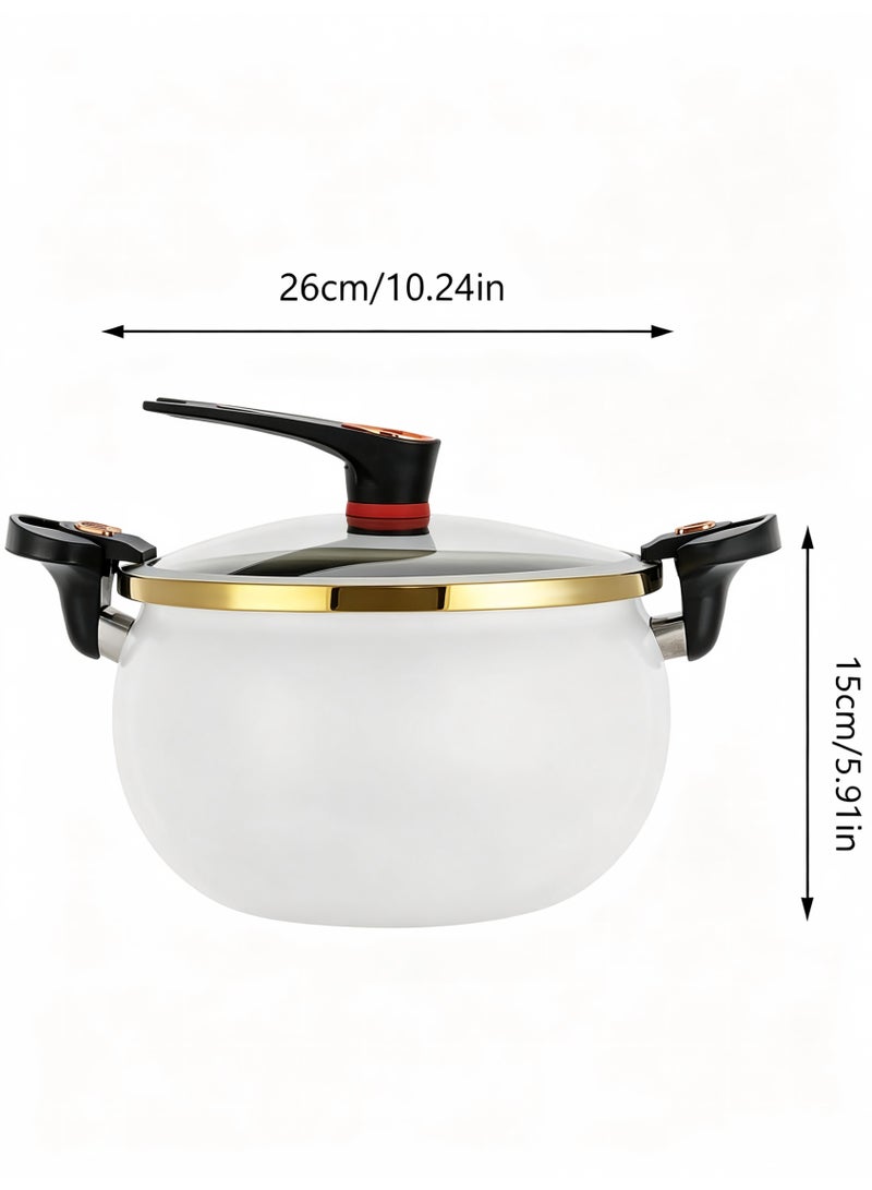 Micro Pressure Cooker, 7L Non Stick Microwave Kitchenware Multi-Function Micropressure Round Cooking Pot Induction Cooker Vertical Stewpot with Twist Lock Handles for Homes Restaurants Hotels - Image 5