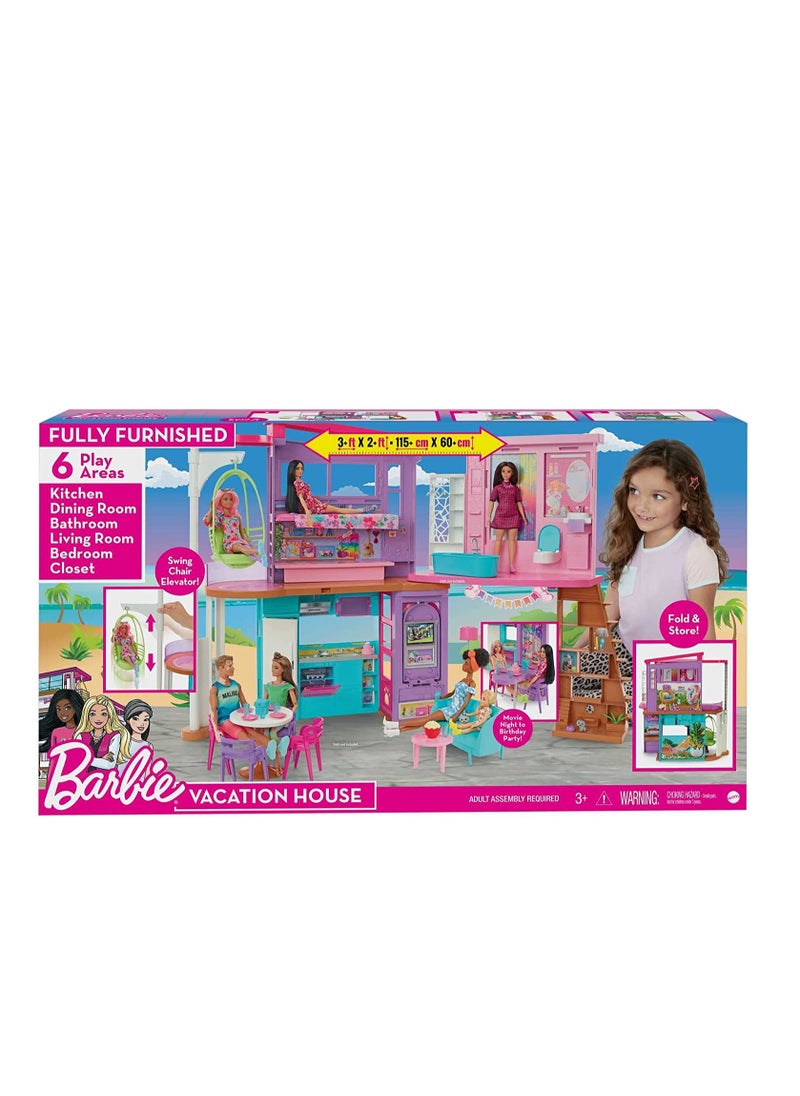 Mattel Games - Barbie Vacation House Playset - Image 1
