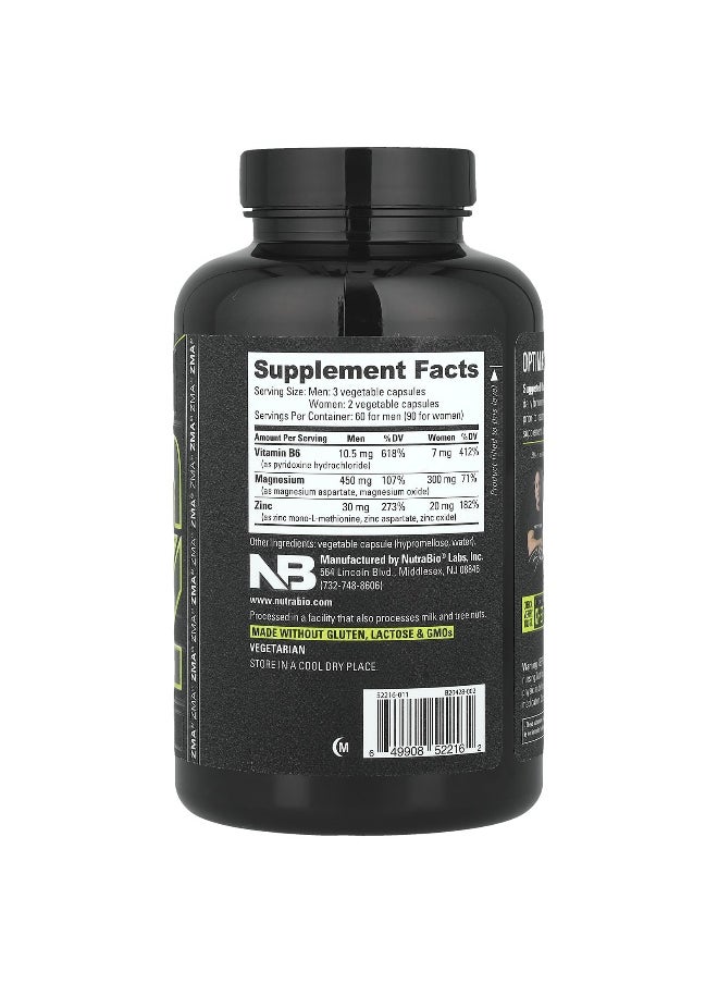 NutraBio NutraBio, ZMA®, 180 Capsules  - Image 2