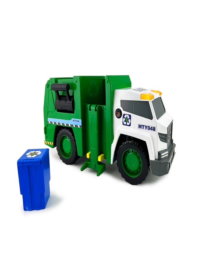 Mighty Fleet Power Movers 15" Interactive Garbage Truck Toy - Motion Drive Technology, Lights & Sounds, Motorized Trash Collection, Realistic Design, Batteries Included - Ages 3+ - Image 1