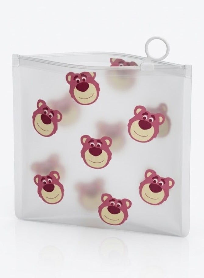 حافظة بسحاب متعددة الاغراض  اقلام واقلام شنطة تنظيم ملحقات السفر حامل ادوات مكتبية مكياج هدية إرجاع للاطفال - شفافة