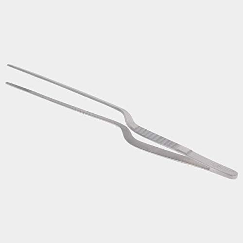 NJ Culinary Tweezer 8 Inches, Food Tweezer, Stainless Steel Bayonet Forceps Precision Tongs with Offset Fine Tip - 1 Pc. - Image 3