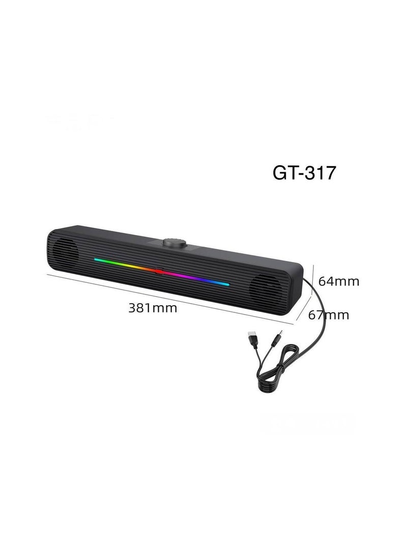 جاما GAMMA GT-317 سماعة الألعاب RGB USB للكمبيوتر الشخصي مع الأضواء المتغيره - Image 1