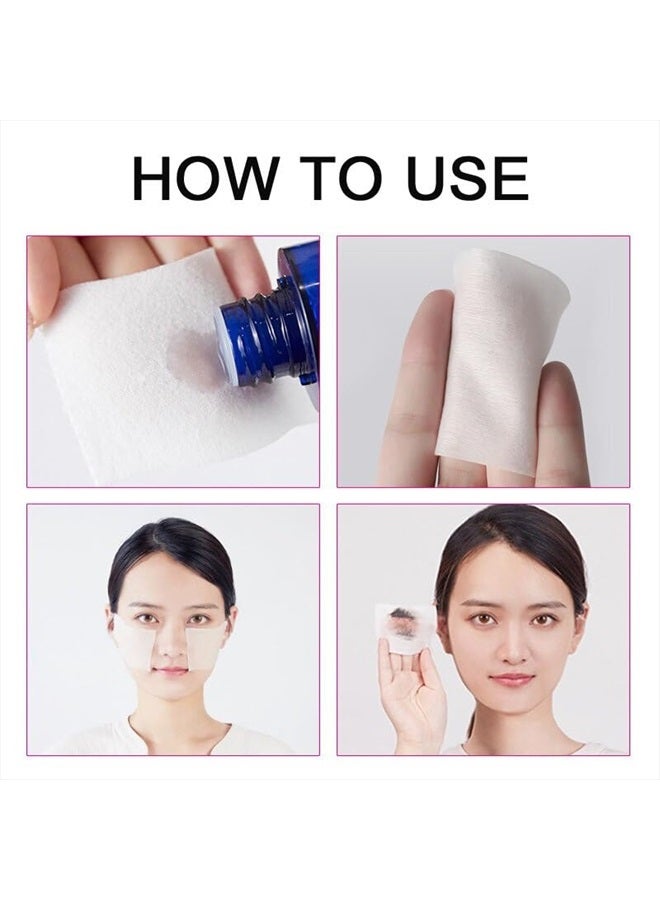 Quupy 1200PCS Facial Makeup Soft Cotton Pads Square Makeup Remover Pads Double-Side Deep Clean Cotton Pads Cosmetic Face Neck Mouth Makeup Remover Accessories Tools - Image 2