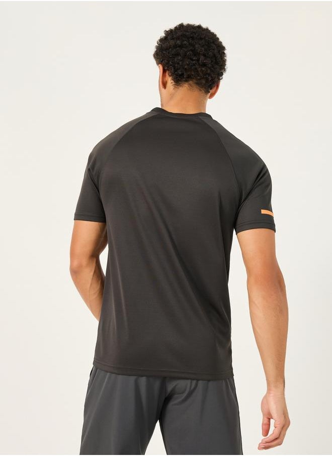 Styli - Neon Print Micro Dot Raglan Fit Workout T-Shirt - Image 1