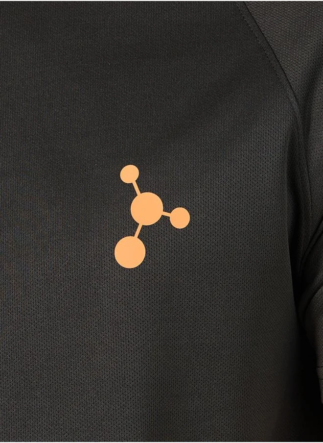 Styli Neon Print Micro Dot Raglan Fit Workout T-Shirt