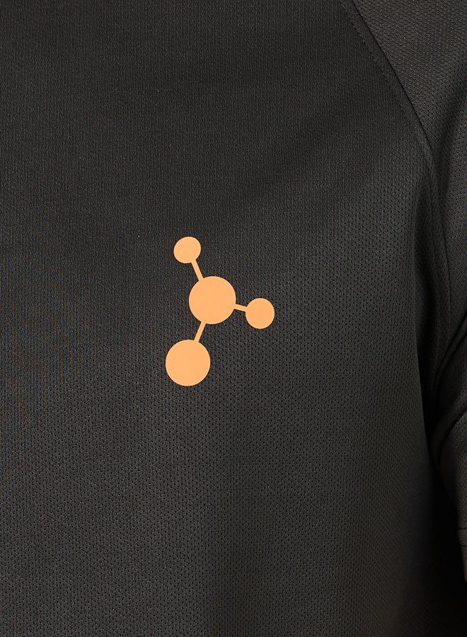 ستايلي اكتيف تي شيرت رياضي بطبعة نيون ونقاط دقيقة بقصة راجلان - Image 3