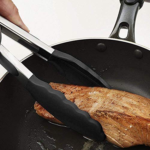 Turbid Silicone Spatula - Nonstick, Heat Resistant Cooking & Baking Flipper for Pancakes, Omelettes, Pizza, Steak, Dosa - Ideal for Griddle Pans, Cookware and Fish Turner (Silicone Tong) - Image 5