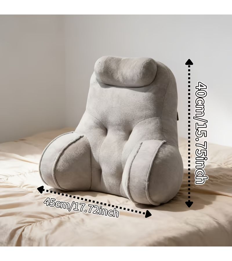 Nordic Style Dark Gray Backrest Cushion Soft Bag Headrest Chair Lumbar Support Pillow Sofa Long Sitting Back Support Cushion - Image 3
