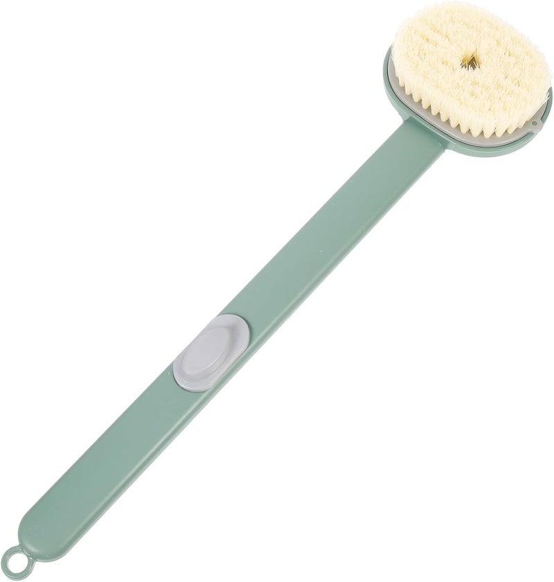 Uonlytech Long Handle Shower Brush Back Scrubber Bath Body Brush Green for Exfoliating and Deep Cleansing Suitable for Daily Bathing - Image 1