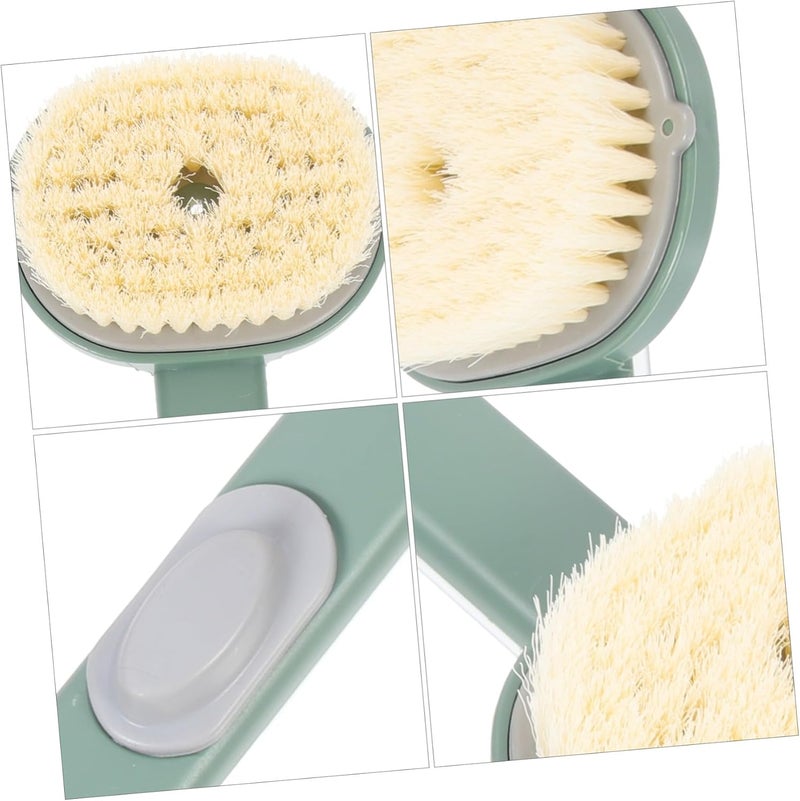 Uonlytech Long Handle Shower Brush Back Scrubber Bath Body Brush Green for Exfoliating and Deep Cleansing Suitable for Daily Bathing - Image 2