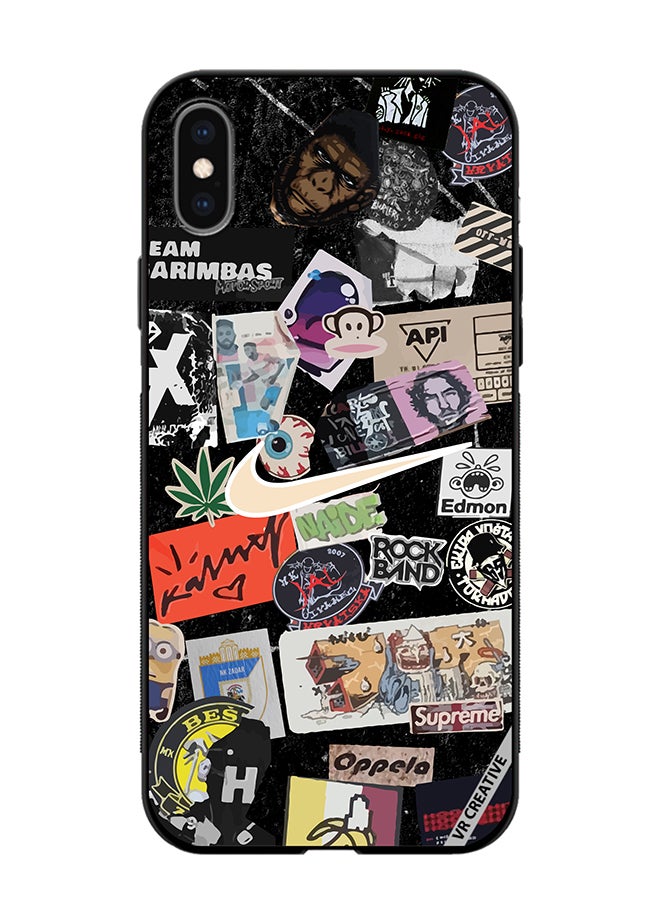 VR CREATIVE Protective Case Cover For Apple iPhone XS Max Nike Stickers Design Multicolour - Image 1