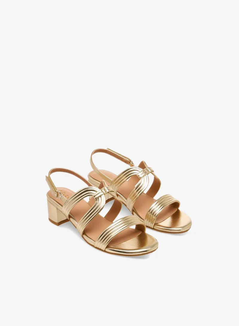 سيليست صنادل بناتي بكعب كتلة بشريط لاصق من مجموعة رمضان