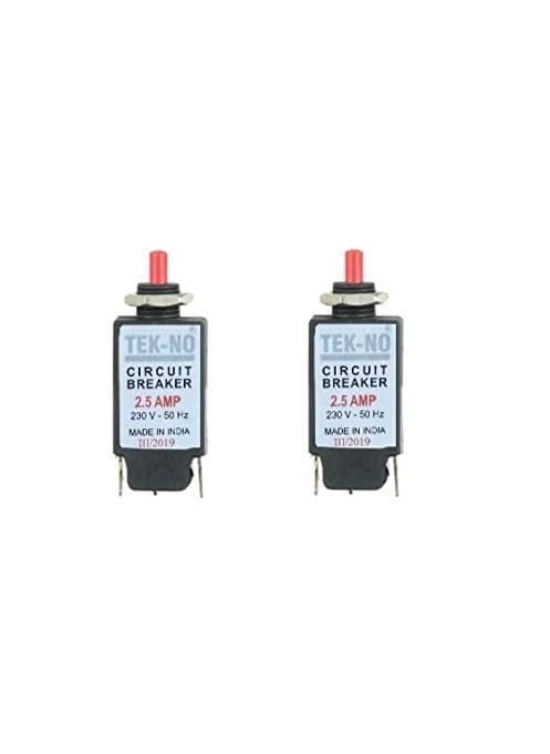 Generic Circuit Breaker Juicer Grinder over Load Protector Switch Circuit Breaker for Mixers Upto 750 watt 2pcs Black 