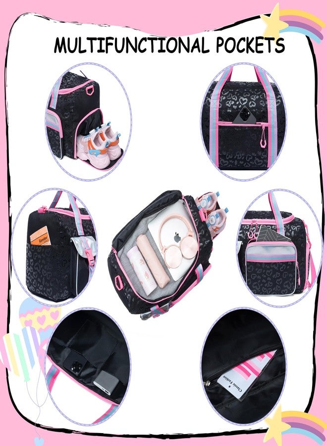 Oruiji Kids Duffle Bag Girls Women Travel Bag Gifts Overnight Bag for Girls Women Tote Bag Sleepover Bag for Girls Gym Dance Bag with Shoes Compartment - Image 5