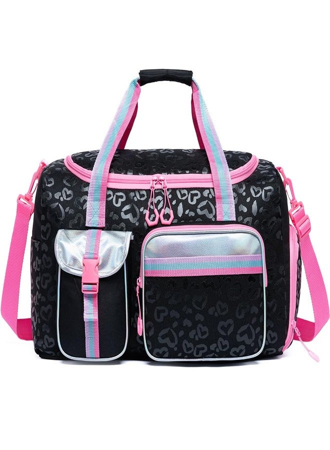 Oruiji Kids Duffle Bag Girls Women Travel Bag Gifts Overnight Bag for Girls Women Tote Bag Sleepover Bag for Girls Gym Dance Bag with Shoes Compartment - Image 1