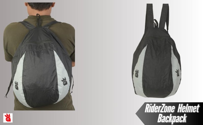 RiderZone Motorcycle Helmet Bag – Lightweight, Foldable Helmet Backpack with Zipper Closure – Converts Into Compact Pouch – Ideal for Full Face & Modular Helmets, Travel & Storage - Image 2
