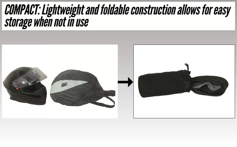 RiderZone Motorcycle Helmet Bag – Lightweight, Foldable Helmet Backpack with Zipper Closure – Converts Into Compact Pouch – Ideal for Full Face & Modular Helmets, Travel & Storage - Image 4