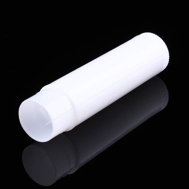 100PCS 5ml Clear White Lip Balm Container TubeRound Plastic Lip Balm Tubes BPA