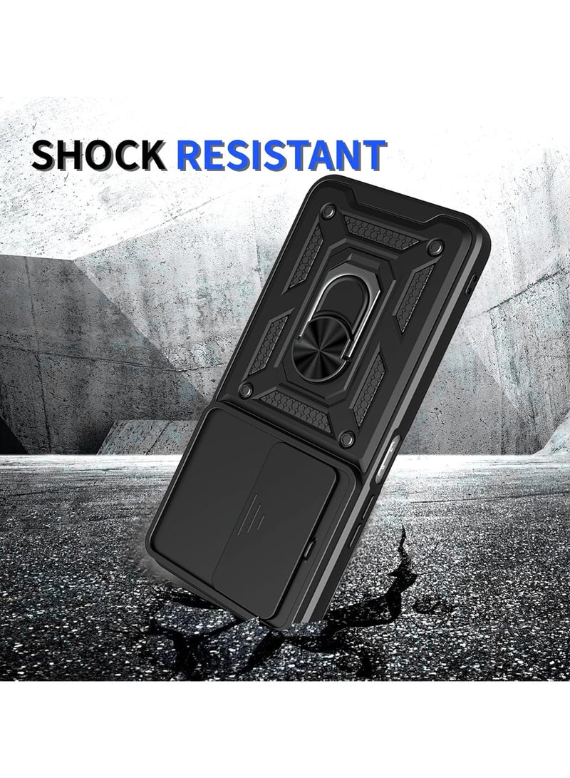 Fankalo Phone Cover for Xiaomi Redmi 15 5G with Slide Camera Cover Drop Protective Phone Case with Magnetic Car Mount Holder - Image 2