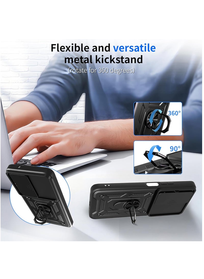 Fankalo Phone Cover for Xiaomi Redmi 15 5G with Slide Camera Cover Drop Protective Phone Case with Magnetic Car Mount Holder - Image 3