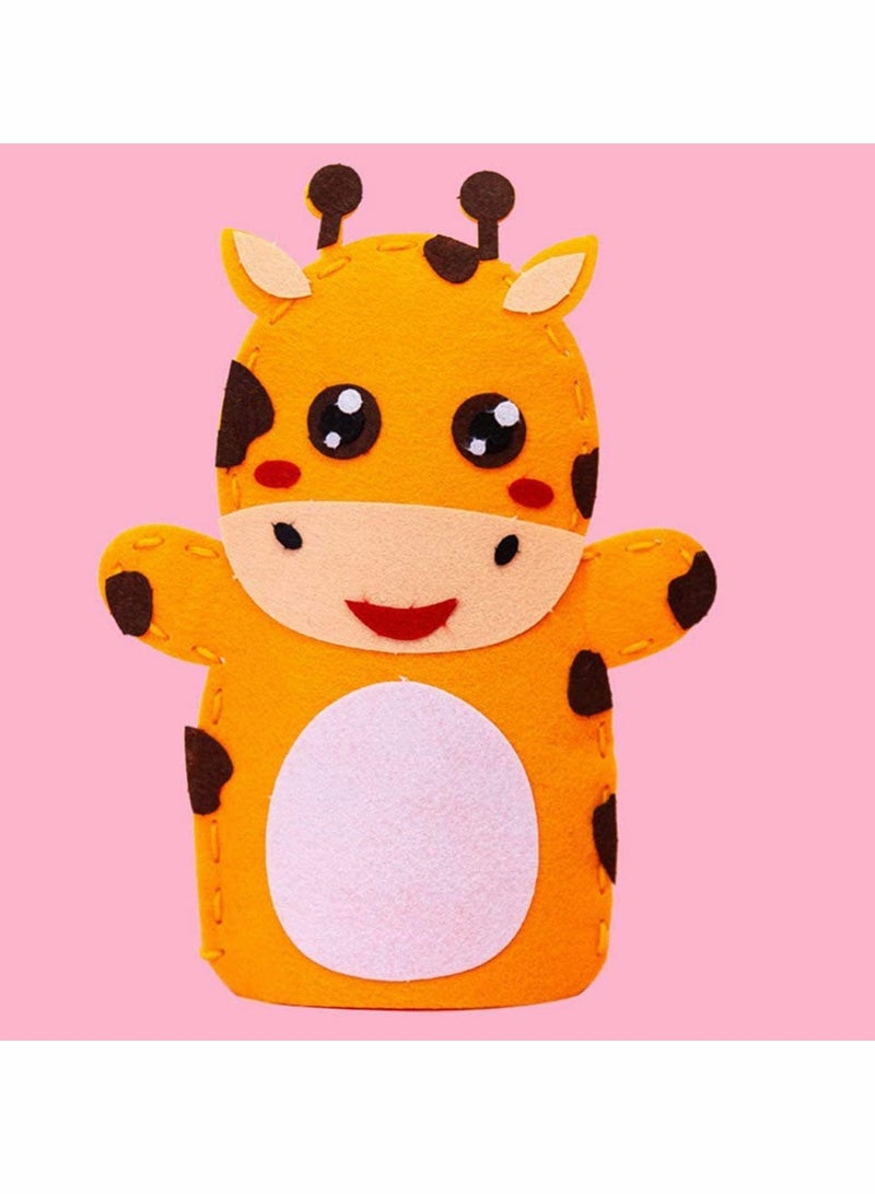 DIY Finger Puppets Dolls, 8 Pcs Hand Puppet Making Kit Felt Sock Puppet Making Set Animal Hand Puppet Craft Creative Play Party Supplies for Kids (Mixed)  - Image 4