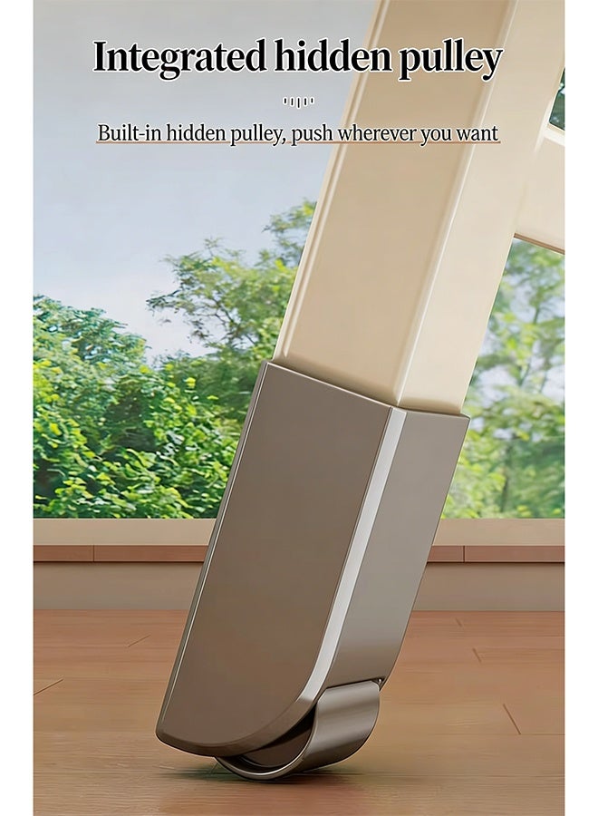 TaqwaMart Folding Clothes Rack with 4 Shoe Racks, Foldable Three-tier Clothes Rack, Independent Clothes Rack, 3-level Height Adjustment, Windproof, Suitable for Both Indoor and Outdoor Use, 170cm. - Image 4