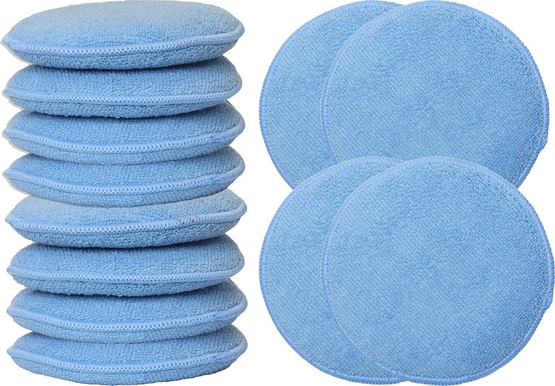 Simple Houseware Car Wash Sponge Wax Microfiber Applicator Pads, 12-Pack Economical upgraded quality - Image 1