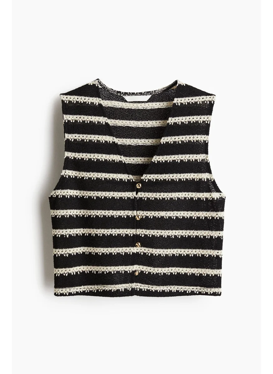 H&M Textured Jersey Waistcoat