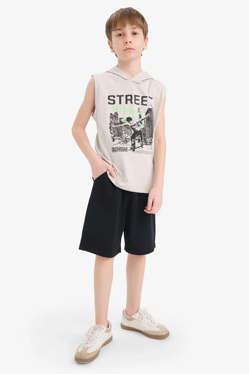 ديفاكتو Boy Boxy Fit Printed Tank Top