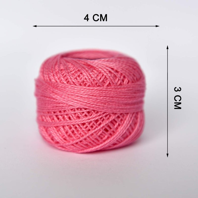 colored bird Crochet Thread 10 Balls Cardinal Size 8 for Crochet Hardanger Cross Stitch Needlepoint Hand Embroidery (Pink Series) - Image 3