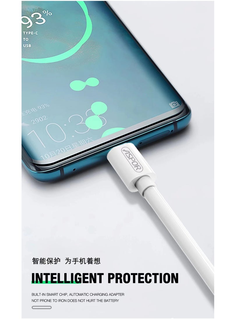 Aspor Aspor A108 100W USB Type C Cable To USB C 7A Fast Charging Charger Wire Cord for OPPO Realme Huawei Poco Samsung Data Display Cable  - Image 4