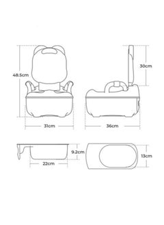 HiABsee Potty with Lid for Kids,Baby Potty Training Seat with Handles,Toddler Toilet with a Brush  - Image 2