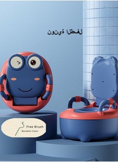 HiABsee Potty with Lid for Kids,Baby Potty Training Seat with Handles,Toddler Toilet with a Brush  - Image 4