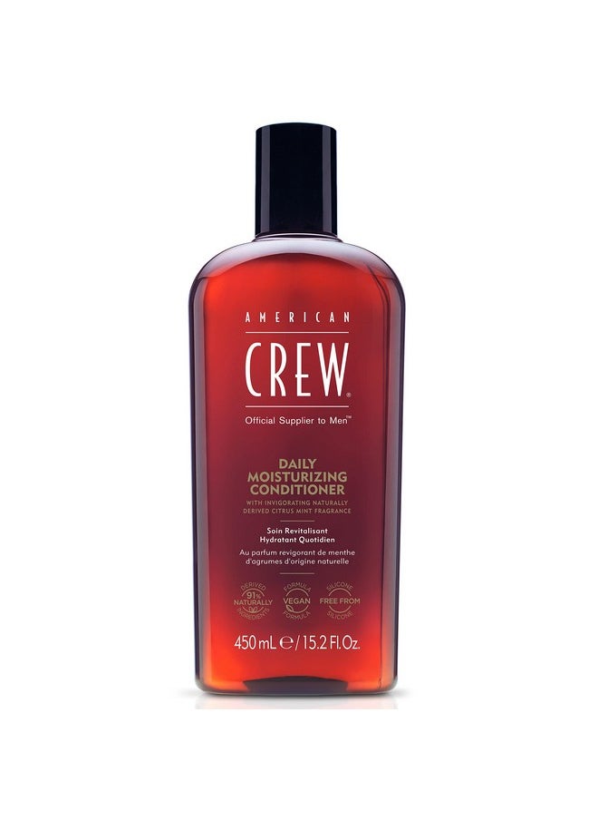 AMERICAN CREW - Conditioner For Men Daily Moisturizer Naturally Derived Vegan Formula Citrus Mint Fragrance 15.2 Fl Oz - Image 1
