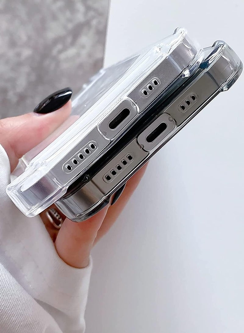 ten.tech TenTech Transparent cover with shockproof corners with card holder - card holder - heat-resistant polyurethane card holder for iPhone 13 Pro Max - transparent  - Image 4