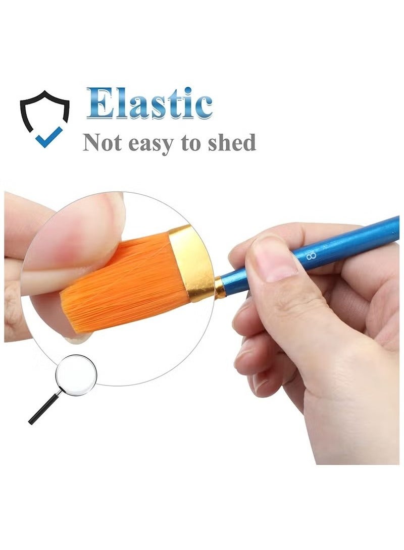 20 قطعة فرش الطلاء ، مجموعة فرش الطلاء ، فرش الطلاء للرسم الاكريليك ، فرش الألوان المائية ، فرش الطلاء الاكريليك للألوان المائية زيت الاكريليك ، التفاصيل المصغرة ، والرسم الصخري - Image 5