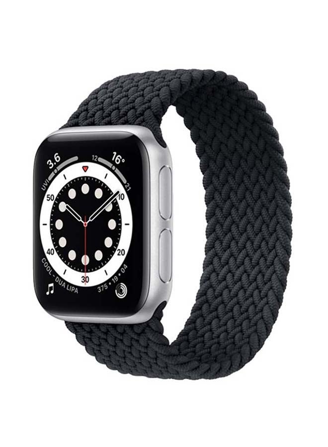 Braided Elastic Replacement Strap For Apple Watch Series 6 Black - Image 1