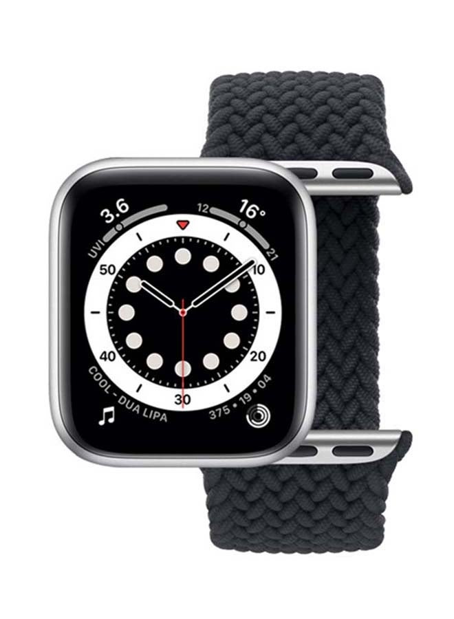 Braided Elastic Replacement Strap For Apple Watch Series 6 Black - Image 3