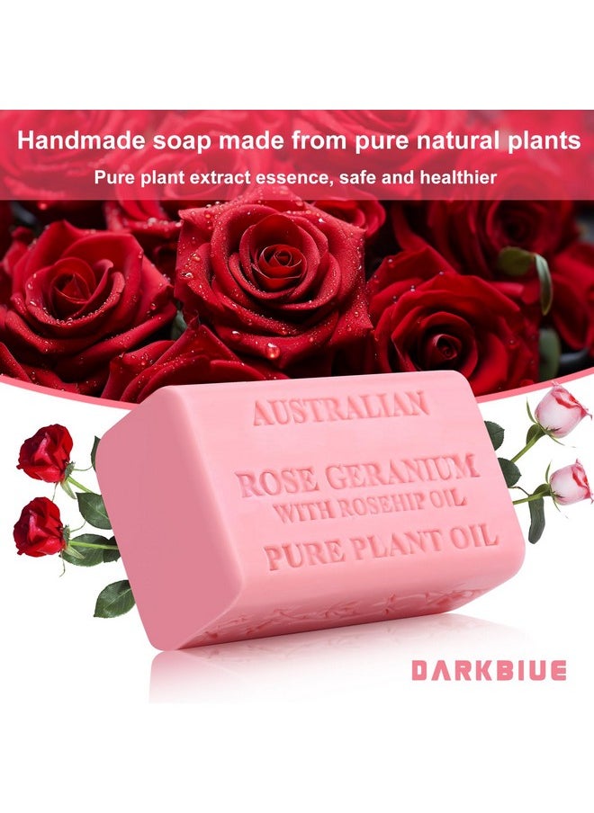 Darkblue - Australian 5In1 Functional Pure Natural Oil Soap Bar Bath Washingshea Moisture Skin Moisturizing Hair Washing Natural Fragrance(Great Smell) Wash Hand (Rose Geranium) - Image 1