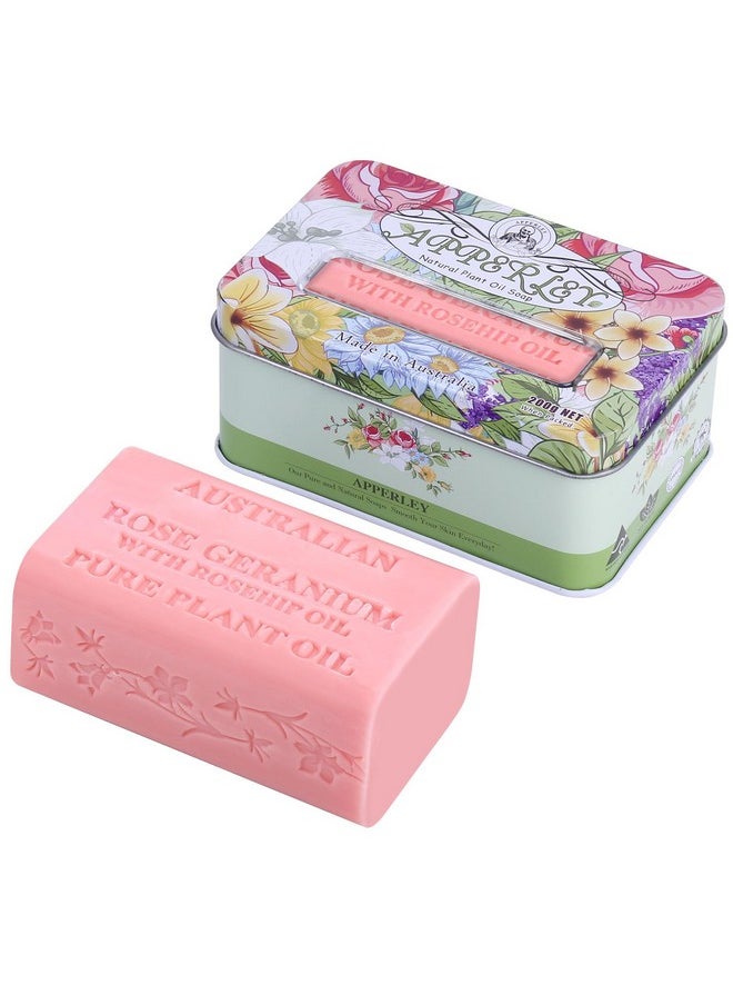 Darkblue - Australian 5In1 Functional Pure Natural Oil Soap Bar Bath Washingshea Moisture Skin Moisturizing Hair Washing Natural Fragrance(Great Smell) Wash Hand (Rose Geranium) - Image 1