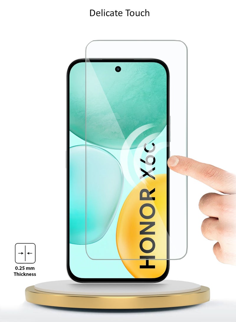 Wtech Honor X6c 4G 2025 WTech Premium Series Curved Edges 9H 2.5D Tempered Glass Screen Protector (MSG9CN) - Clear - Image 4