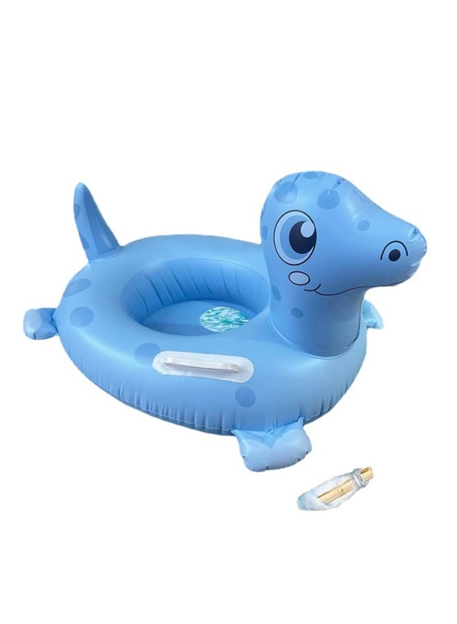 general PVC Children's Swimming Ring Boys And Girls Baby Also Want To Anti-flip Internet Celebrity Inflatable Thickened Cartoon Life Buoy-Color:Green - Image 3