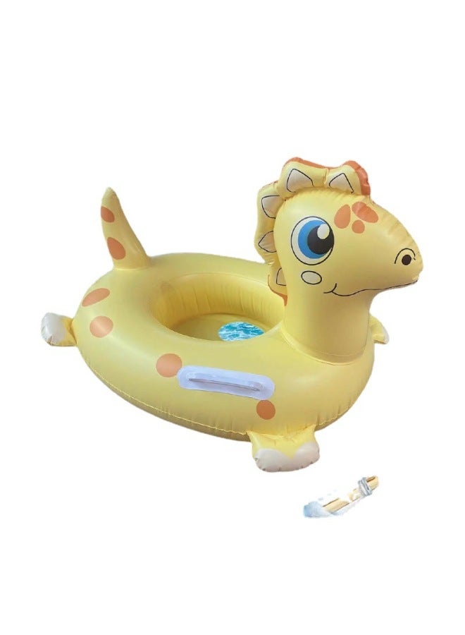 general PVC Children's Swimming Ring Boys And Girls Baby Also Want To Anti-flip Internet Celebrity Inflatable Thickened Cartoon Life Buoy-Color:Green - Image 5