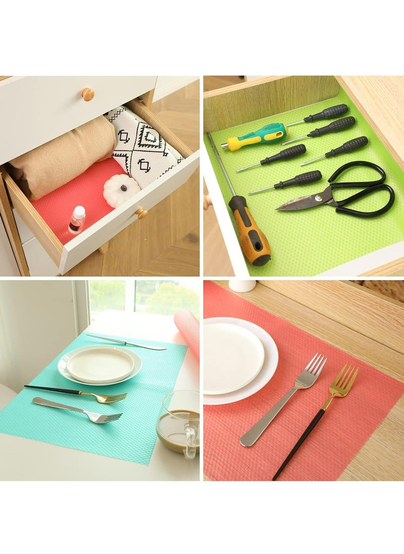 MODERN HOME 6 Pieces Refrigerator Liners for Shelves, Washable Refrigerator Mats, Kitchen Cover Pads for Shelves, Cupboard, Freezer, Table Mat And Cabinet  - Image 4