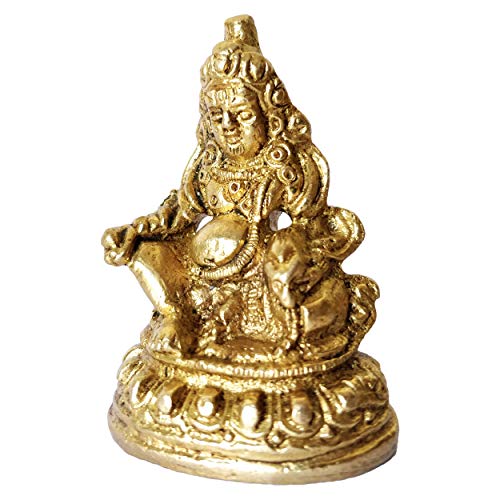 GURU JEE GURUJEE Brass Staue Shree Dhan Kuber Murti Religious Gift for Mandir Temple Puja - Image 3