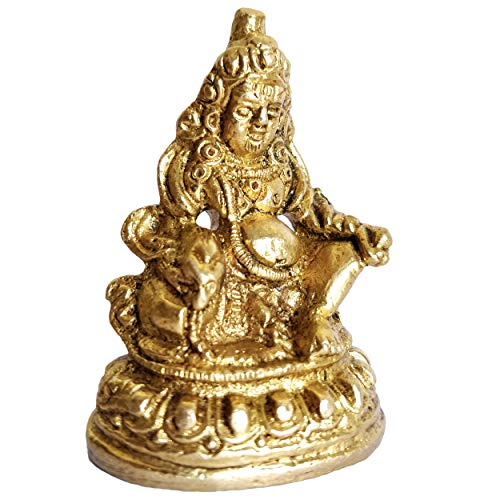 GURU JEE GURUJEE Brass Staue Shree Dhan Kuber Murti Religious Gift for Mandir Temple Puja - Image 2