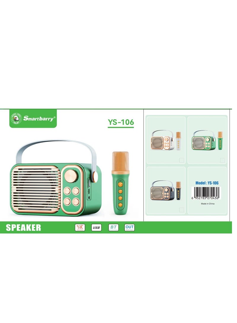 سمارت بيري مكبر صوت بلوتوث كاريوكي صغير YS106 مع ميكروفون - Image 2