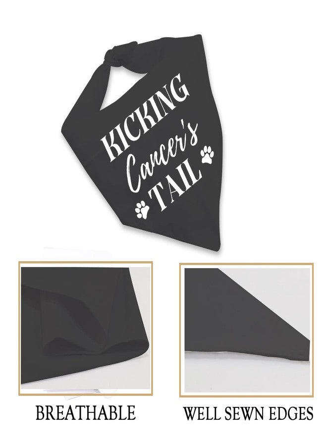 JXGZSO 1 Piece Cancer Free Dog Bandana Kicking Cancer's Tail Dog Bandana Cancer Survivor Dog Scarf (Cancers Tail Dog) - Image 4